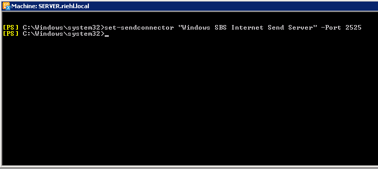 Change SBS 2011 Exchange Smart Host SMTP Port