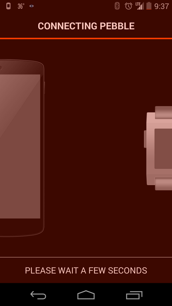 Connecting Pebble Steel with Android App (Google Nexus 5)