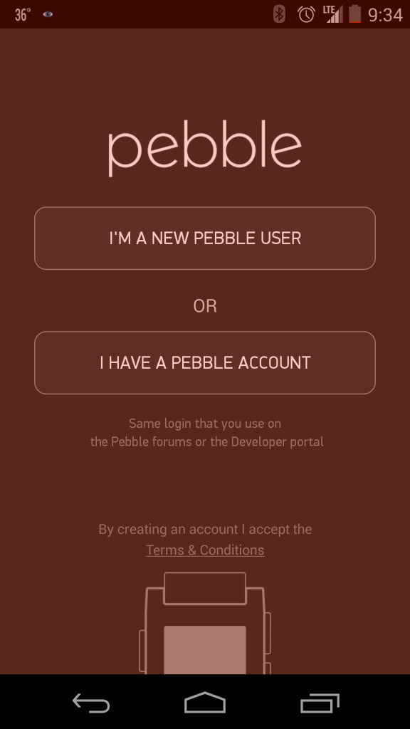 Android App - Pebble Steel Smartwatch Setup