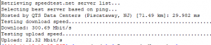 speedtest from ssh command line - barracuda nextgen firewall